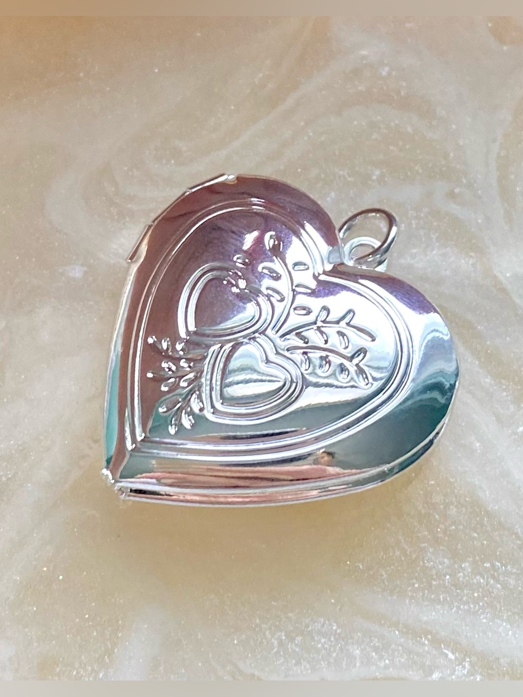 Heart Shaped Silver Locket Pendant